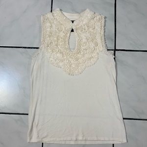 Andrea Jovine White Flower Blouse